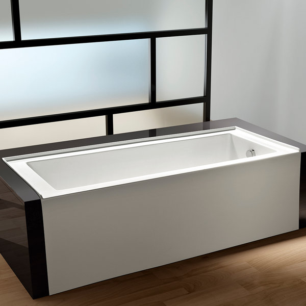 Kingston Brass Aqua Eden 60" x 31" Alcove Soaking Acrylic Bathtub